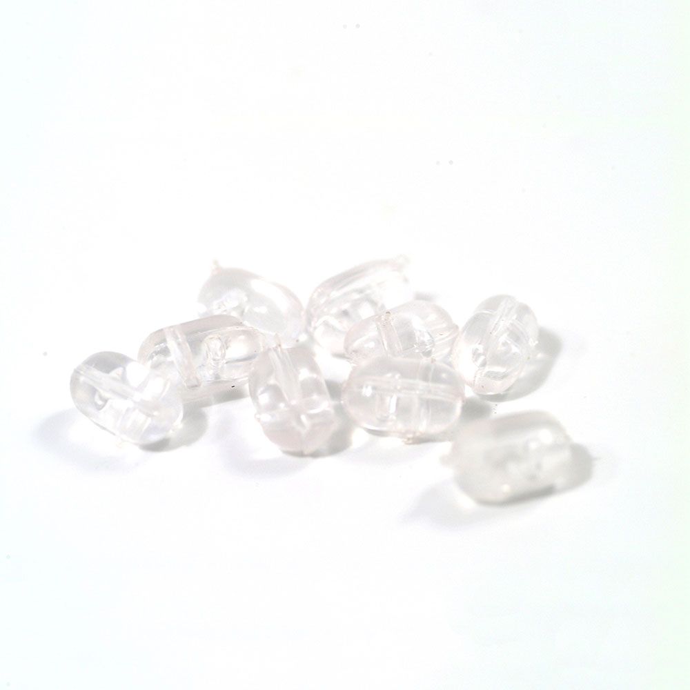 24 x 4 HOLE 4 WAY CLEAR OVAL 6X4mm RIG BEADS FOR SEA FISHING RIGS