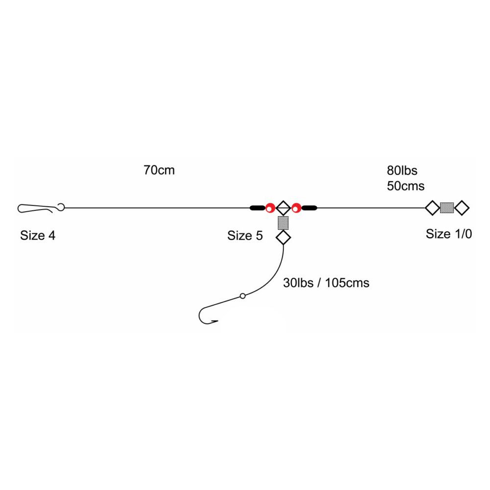 Bookies Rig's Three Hook Flapper Rig - Veals Mail Order