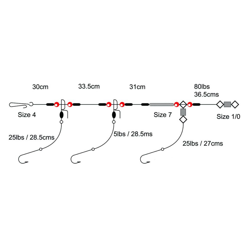 AXIA 3 Hook Flapper/Clipped 3 Up Rig - - Tronix Fishing