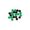 Tronixpro Round Beads - Black/Green | 8mm